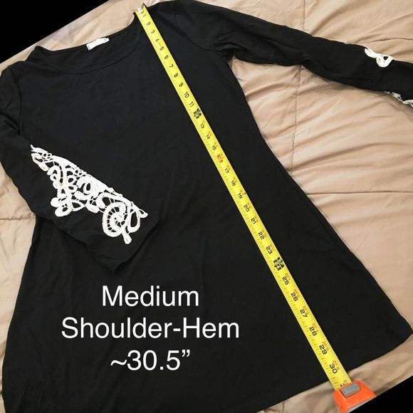 Crochet Lace Sleeve Accent Tunic - Picture 5 of 8